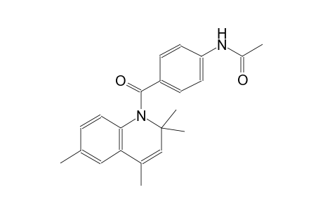 N-{4-[(2,2,4,6-tetramethyl-1(2H)-quinolinyl)carbonyl]phenyl}acetamide