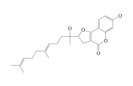 FUKANEFUROMARIN-L;2,3-DIHYDRO-7-HYDROXY-2-(1-HYDROXY-1,5,9-TRIMETHYL-DECA-4,8-DIENYL)-FURO-[3,2-C]-COUMARIN