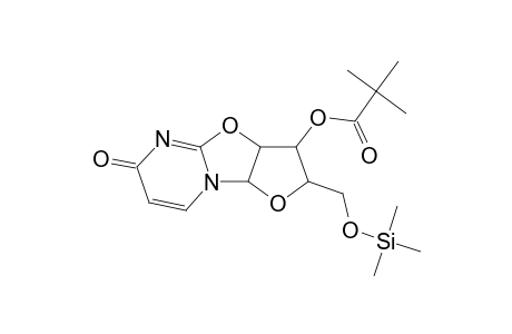 Propanoic acid, 2,2-dimethyl-, 2,3,3a,9a-tetrahydro-6-oxo-2-[[(trimethylsilyl)oxy]methyl]-6H-furo[2',3':4,5]oxazolo[3,2-a]pyrimidin-3-yl ester, [2R-(2.alpha.,3.beta.,3a.beta.,9a.beta.)]-