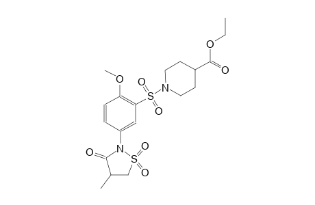4-piperidinecarboxylic acid, 1-[[2-methoxy-5-(4-methyl-1,1-dioxido-3-oxo-2-isothiazolidinyl)phenyl]sulfonyl]-, ethyl ester
