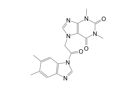 7-[2-(5,6-dimethyl-1H-benzimidazol-1-yl)-2-oxoethyl]-1,3-dimethyl-3,7-dihydro-1H-purine-2,6-dione