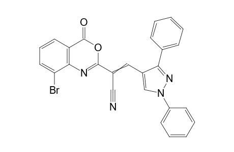 2-(8-Bromo-4-oxo-4H-benzo[d][1,3]oxazin-2-yl)-3-(1,3-diphenyl-1H-pyrazol-4-yl)acrylonitrile
