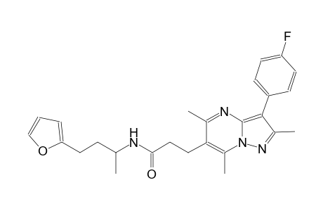 pyrazolo[1,5-a]pyrimidine-6-propanamide, 3-(4-fluorophenyl)-N-[3-(2-furanyl)-1-methylpropyl]-2,5,7-trimethyl-