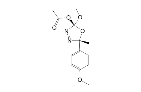 TRANS-2-ACETOXY-2-METHOXY-5-(PARA-METHOXYPHENYL)-5-METHYL-DELTA(3)-1,3,4-OXADIAZOLINE;MAJOR-DIASTEREOMER
