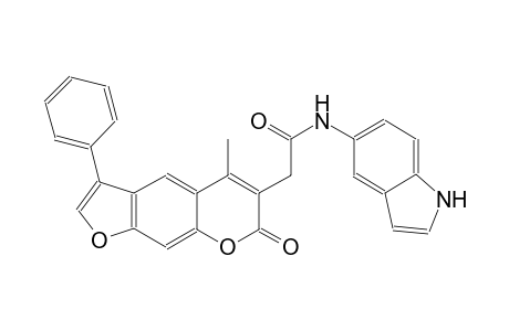 7H-furo[3,2-g][1]benzopyran-6-acetamide, N-(1H-indol-5-yl)-5-methyl-7-oxo-3-phenyl-