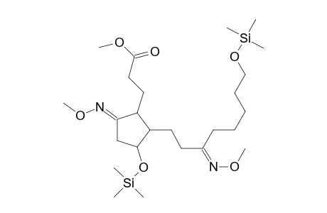 3-(2-(3-(methoxyimino)-8-(trimethylsiloxy)octyl)-3-(trimethylsiloxy)-5-(methoxyimino)cyclopentyl)propanoic acid methyl ester