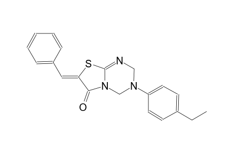 (7Z)-7-benzylidene-3-(4-ethylphenyl)-3,4-dihydro-2H-[1,3]thiazolo[3,2-a][1,3,5]triazin-6(7H)-one