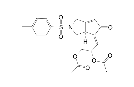 (3aS,4E,2'S)-4-(2',3'-Diacetoxypropylidene)-2-tosyl-2,3,3a,4-tetrahydro-1H-cyclopenta[c]purrole-5-one