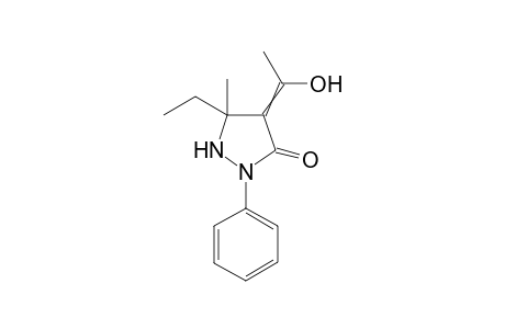 5-ethyl-4-(1-hydroxyethylidene)-5-methyl-2-phenyl-pyrazolidin-3-one