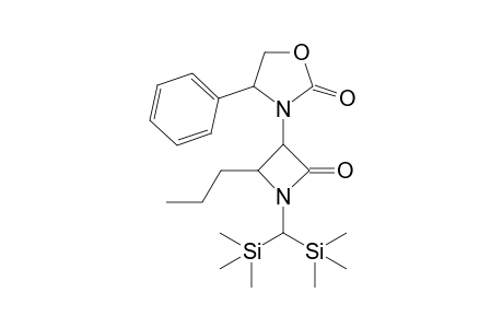 N-Bis(trimethylsilyl)methyl-2-propyl-3-(2-oxo-4-phenyloxazolidin-3-yl)-1-azacyclobutan-4-one