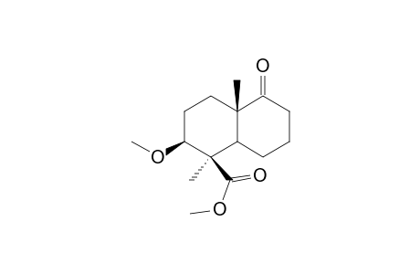 Methyl 5-oxo-1.alpha.,4a.beta.-dimethyl-2.beta.-methoxy-1,2,3,4,4a,5,6,7,8,8a.alpha.-decahydronaphthalene-1.beta.-carboxylate