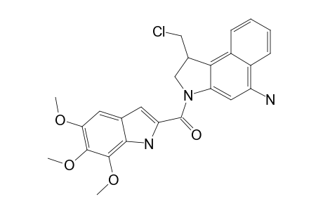 5-AMINO-1-(CHLOROMETHYL)-3-[(5,6,7-TRIMETHOXYINDOL-2-YL)-CARBONYL]-1,2-DIHYDRO-3-H-BENZ-[E]-INDOLE