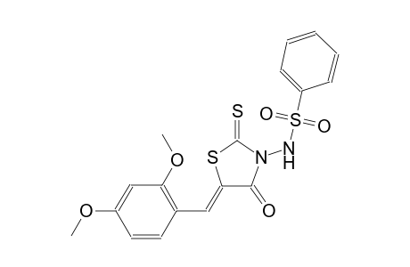 N-[(5Z)-5-(2,4-dimethoxybenzylidene)-4-oxo-2-thioxo-1,3-thiazolidin-3-yl]benzenesulfonamide