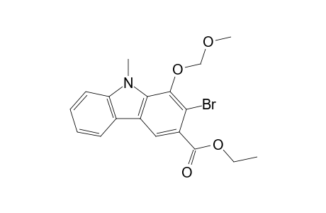2-Bromo-1-(methoxymethoxy)-9-methyl-3-carbazolecarboxylic acid ethyl ester