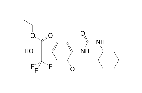 Ethyl 2-{4-[(cyclohexylcarbamoyl)amino]-3-methoxyphenyl}-3,3,3-trifluoro-2-hydroxypropanoate