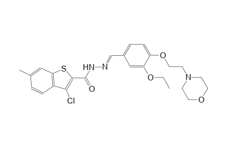 3-chloro-N'-((E)-{3-ethoxy-4-[2-(4-morpholinyl)ethoxy]phenyl}methylidene)-6-methyl-1-benzothiophene-2-carbohydrazide