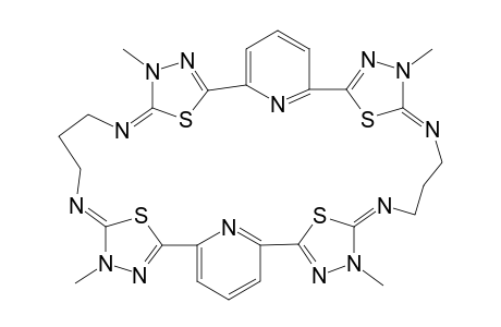 BIS-[5,5'-(1,3-PROPANEDIYLDIAMINO)-BIS-(4-METHYL-1,3,4-THIADIAZOLO-5-YLIDENE-2-YL)-(2,6-PYRIDINEDIYL)]-PHANE