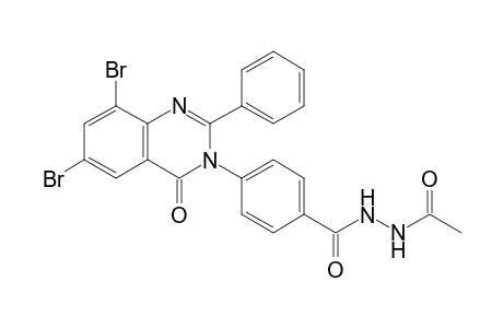 N'-Acetyl-4-(2-phenyl-6,8-dibromo-4-oxo-(4H)quinazolin-3-yl)benzohydrazide