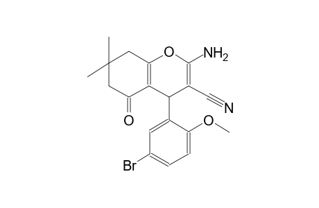 4H-1-benzopyran-3-carbonitrile, 2-amino-4-(5-bromo-2-methoxyphenyl)-5,6,7,8-tetrahydro-7,7-dimethyl-5-oxo-