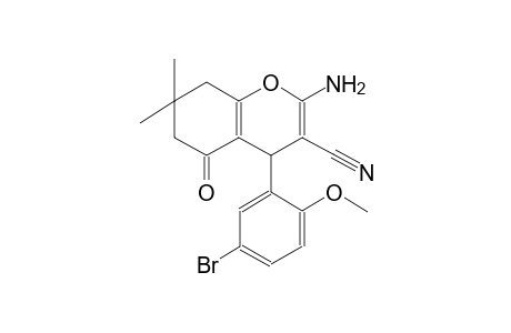 4H-1-benzopyran-3-carbonitrile, 2-amino-4-(5-bromo-2-methoxyphenyl)-5,6,7,8-tetrahydro-7,7-dimethyl-5-oxo-