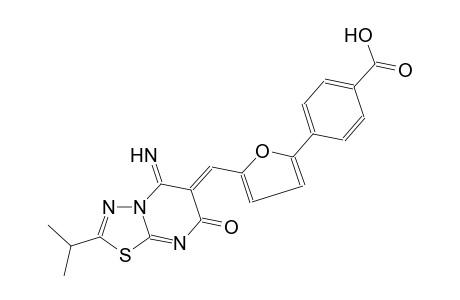 benzoic acid, 4-[5-[(Z)-(5-imino-2-(1-methylethyl)-7-oxo-5H-[1,3,4]thiadiazolo[3,2-a]pyrimidin-6(7H)-ylidene)methyl]-2-furanyl]-