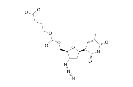 3'-AZIDO-3'-DEOXYTHYMIDIN-5'-YL-O-(3-CARBOXYPROPYL)-CARBONATE