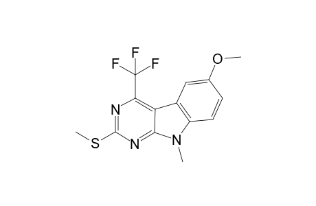9-methyl-2-methylthio-6-methoxy-4-trifluoromethyl-9H-pyrimido[4,5-b]indole