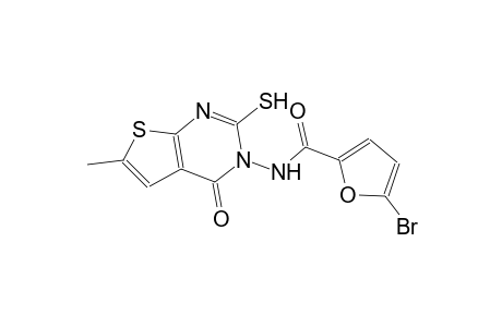 5-bromo-N-(6-methyl-4-oxo-2-sulfanylthieno[2,3-d]pyrimidin-3(4H)-yl)-2-furamide