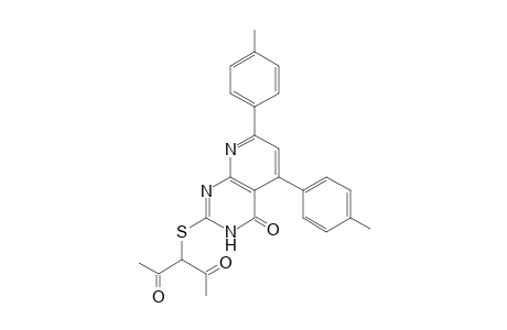 3-((4-Oxo-5,7-di-p-tolyl-3,4-dihydropyrido[2,3-d]pyrimidin-2-yl)thio)pentane-2,4-dione