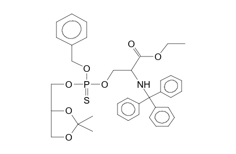 1,2-O-ISOPROPYLIDENGLYCEROL, 3-O-BENZYL-(O-2-CARBOETHOXY-2-TRITYLAMINOETHYL)THIONPHOSPHATE
