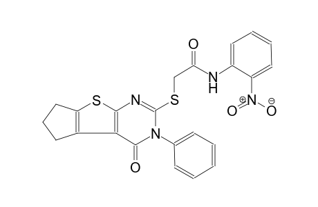 acetamide, N-(2-nitrophenyl)-2-[(3,5,6,7-tetrahydro-4-oxo-3-phenyl-4H-cyclopenta[4,5]thieno[2,3-d]pyrimidin-2-yl)thio]-