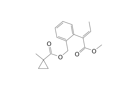 Benzeneacetic acid, alpha-ethylidene-2-[[[(1-methylcyclopropyl)carbonyl]oxy]methyl]-, methyl ester