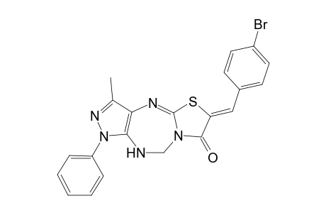 (Z)-2-(4-Bromobenzylidene)-9-methyl-7-phenyl-5,6-dihydropyrazolo[3,4-f]thiazolo[2,3-b][1,3,5]triazepin-3-one