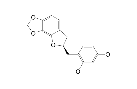 (2R)-(2',4'-DIHYDROXYBENZYL)-6,7-METHYLENEDIOXY-2,3-DIHYDROBENZOFURAN