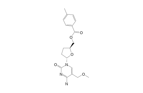 1-(2,3-DIDEOXY-5-O-(4-METHYLBENZOYL)-ALPHA-D-GLYCERO-PENTOFURANOSYL)-5-METHOXYMETHYLCYTOSINE