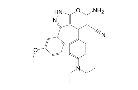 6-amino-4-[4-(diethylamino)phenyl]-3-(3-methoxyphenyl)-1,4-dihydropyrano[2,3-c]pyrazole-5-carbonitrile