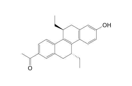 2-(Methylcarbonyl)-5,11-trans-diethyl-5,6,11,12-tetrahydrocyrysen-8-ol