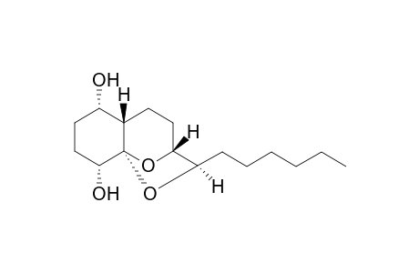 5,8-Dihydroxy-2-heptyl-8a,1'-epoxy-(perhydro)-benzopyran
