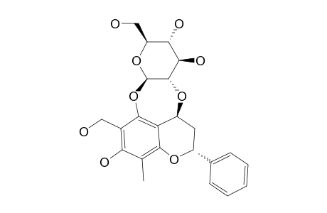 PNEUMATOPTERIN-C;(2S,4R)-5-BETA-D-GLUCOPYRANOSYLOXY-7-HYDROXY-6-HYDROXYMETHYL-8-METHYL-4,2''-OXOFLAVAN