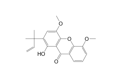 9H-Xanthen-9-one, 2-(1,1-dimethyl-2-propenyl)-1-hydroxy-4,5-dimethoxy-