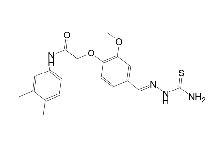 2-(4-{(E)-[(aminocarbothioyl)hydrazono]methyl}-2-methoxyphenoxy)-N-(3,4-dimethylphenyl)acetamide