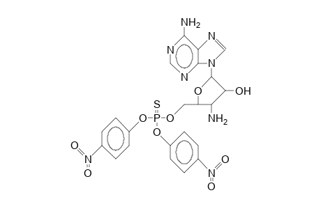 3'-Amino-3'-deoxy-adenosine-5'-thiono-phosphoric acid, bis(4-nitro-phenyl) ester