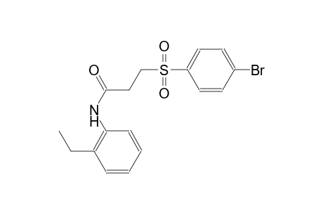 propanamide, 3-[(4-bromophenyl)sulfonyl]-N-(2-ethylphenyl)-