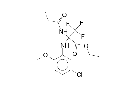 Ethyl 2-(5-chloro-2-methoxyanilino)-3,3,3-trifluoro-2-(propionylamino)propanoate
