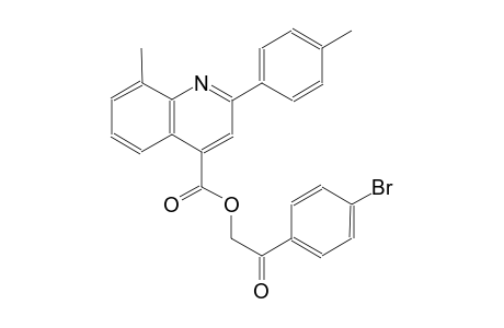 4-quinolinecarboxylic acid, 8-methyl-2-(4-methylphenyl)-, 2-(4-bromophenyl)-2-oxoethyl ester