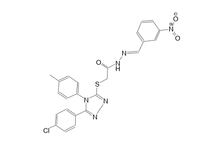 acetic acid, [[5-(4-chlorophenyl)-4-(4-methylphenyl)-4H-1,2,4-triazol-3-yl]thio]-, 2-[(E)-(3-nitrophenyl)methylidene]hydrazide