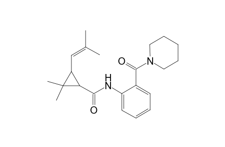 2,2-Dimethyl-3-(2-methylprop-1-enyl)-N-(2-piperidin-1-ylcarbonylphenyl)cyclopropane-1-carboxamide
