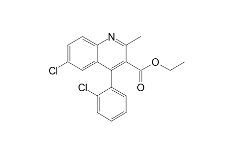 6-Chloro-4-(2-chlorophenyl)-2-methyl-3-quinolinecarboxylic acid ethyl ester