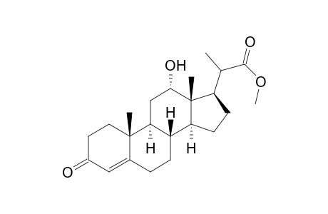 Methylester of 12.alpha.-Hydroxypregn-4-en-3-one-20-carboxylic acid