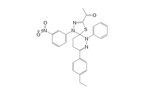 ethanone, 1-[8-(4-ethylphenyl)-1-(3-nitrophenyl)-6-phenyl-4-thia-1,2,6,7-tetraazaspiro[4.5]deca-2,7-dien-3-yl]-